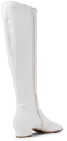 Shop (W) By Far スクエア ジップ ハイカットブーツ (白レザー) 20PFEDIDWHNAP