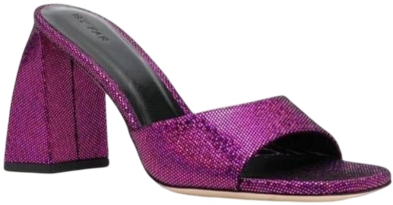 (Women) By Far Square Toe Block Heel 'Purple Fashion Slides' 23CRMICHMFCHDDFCH Order (Women) By Far Square Toe Block Heel 'Purple Fashion Slides' 23CRMICHMFCHDDFCH