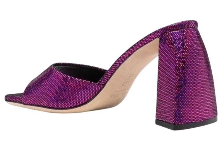 Lookbook (W) バイファー スクエアトゥ ブロックヒール パープルスライド 23CRMICHMFCHDDFCH