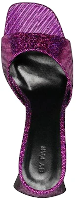 (Women) By Far Square Toe Block Heel 'Purple Fashion Slides' 23CRMICHMFCHDDFCH Shop (Women) By Far Square Toe Block Heel 'Purple Fashion Slides' 23CRMICHMFCHDDFCH