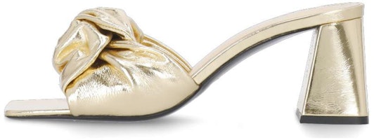 (Women) By Far Square Toe Block Heel Mule 'Gold Leather' 23SSLAMAMPCHAPCH (Women) By Far Square Toe Block Heel Mule 'Gold Leather' 23SSLAMAMPCHAPCH