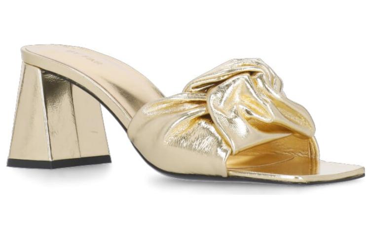 Order (Women) By Far Square Toe Block Heel Mule 'Gold Leather' 23SSLAMAMPCHAPCH