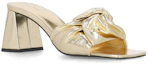 Order (Women) By Far Square Toe Block Heel Mule 'Gold Leather' 23SSLAMAMPCHAPCH