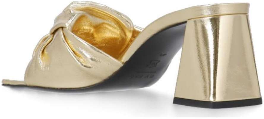 (Women) By Far Square Toe Block Heel Mule 'Gold Leather' 23SSLAMAMPCHAPCH Shop (Women) By Far Square Toe Block Heel Mule 'Gold Leather' 23SSLAMAMPCHAPCH