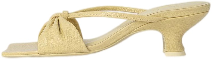 (Women) By Far Square Toe Block Heel Sandal 'Yellow Leather' 22CRFREVNLGRL (Women) By Far Square Toe Block Heel Sandal 'Yellow Leather' 22CRFREVNLGRL