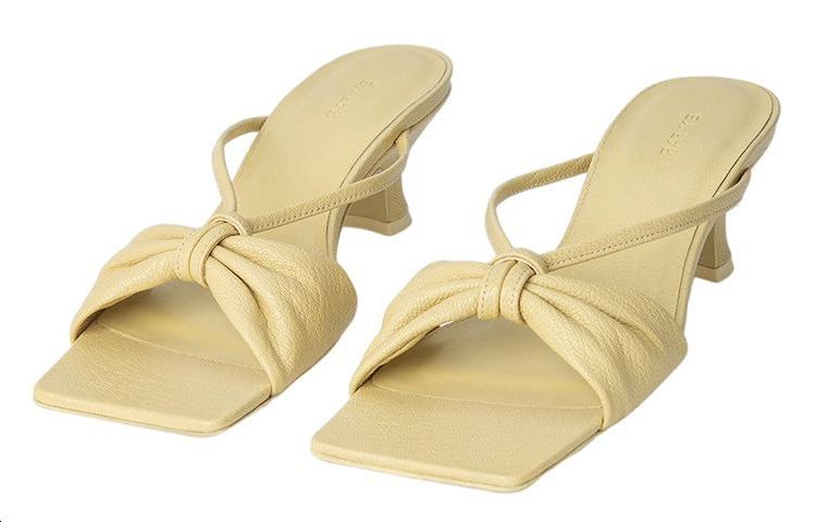 Lookbook (W) 바이파 スクエア토 블록힐 샌들 (옐로우) 22CRFREVNLGRL