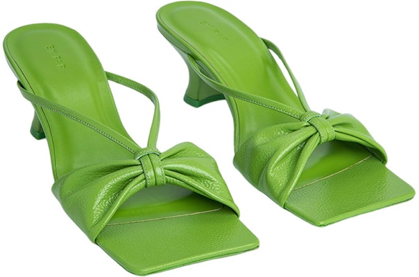 By Far 皮革粗跟方頭涼鞋 女款 綠色 Lookbook By Far 皮革粗跟方頭涼鞋 女款 綠色