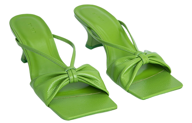 Lookbook (W) Sandal Hak Blok By Far Square Toe 'Kulit Hijau' 22CRFREPSGG