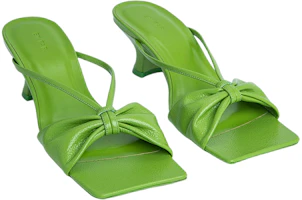 Lookbook (Women) By Far Square Toe Block Heel Sandals 'Green Leather' 22CRFREPSGG