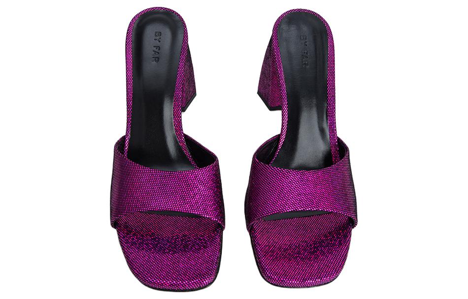 Lookbook (W) By Far 方头露趾拖鞋 '紫色' 22FWMICHMBLP-152752