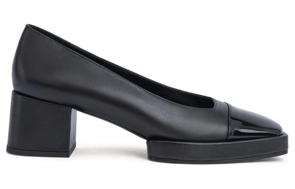 Order (W) 바이파 블랙 스퀘어토 블록힐 슬립온 23SSSAVPBLPAN