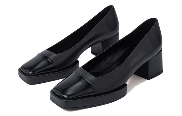 Lookbook (W) 바이파 블랙 스퀘어토 블록힐 슬립온 23SSSAVPBLPAN