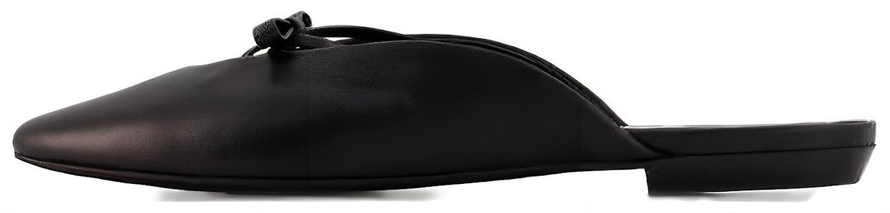 By Far 皮革方頭套腳包頭拖鞋 女款 黑色 Buy By Far 皮革方頭套腳包頭拖鞋 女款 黑色