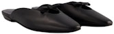 (W) By Far Square Toe Slip-On Mules 'Kulit Hitam' 23PFFNNFBLNAP
