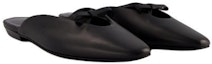 Lookbook (W) By Far Square Toe Slip-On Mules 'Kulit Hitam' 23PFFNNFBLNAP