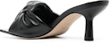 (W) By Far Square Toe Stiletto Slide 'Black Fashion' - Tumit Tinggi Hujung Petak 'Hitam'. 21SSLAMBLCREBL