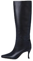 (Women) By Far Stevie 'Black Leather Pointed-Toe High-Top Boots' 21PFSVIDBLSMC350 (Women) By Far Stevie 'Black Leather Pointed-Toe High-Top Boots' 21PFSVIDBLSMC350