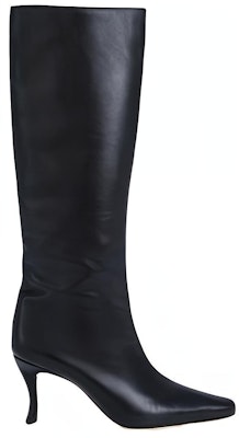 (Women) By Far Stevie 'Black Leather Pointed-Toe High-Top Boots' 21PFSVIDBLSMC350 Order (Women) By Far Stevie 'Black Leather Pointed-Toe High-Top Boots' 21PFSVIDBLSMC350