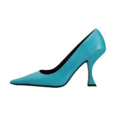 (W) By Far Stiletto High Heels 'Blue Leather'