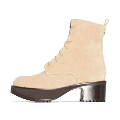 (W) By Far Suede Ankle Boot 'Beige CMFT'