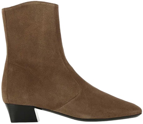 (W) By Far Sepatu Boot Suede Chunky Heel Ankle 'Cokelat' 21FWGILBTNUTN Order (W) By Far Sepatu Boot Suede Chunky Heel Ankle 'Cokelat' 21FWGILBTNUTN