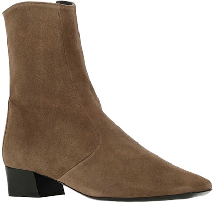 (W) By Far Sepatu Boot Suede Chunky Heel Ankle 'Cokelat' 21FWGILBTNUTN Lookbook (W) By Far Sepatu Boot Suede Chunky Heel Ankle 'Cokelat' 21FWGILBTNUTN