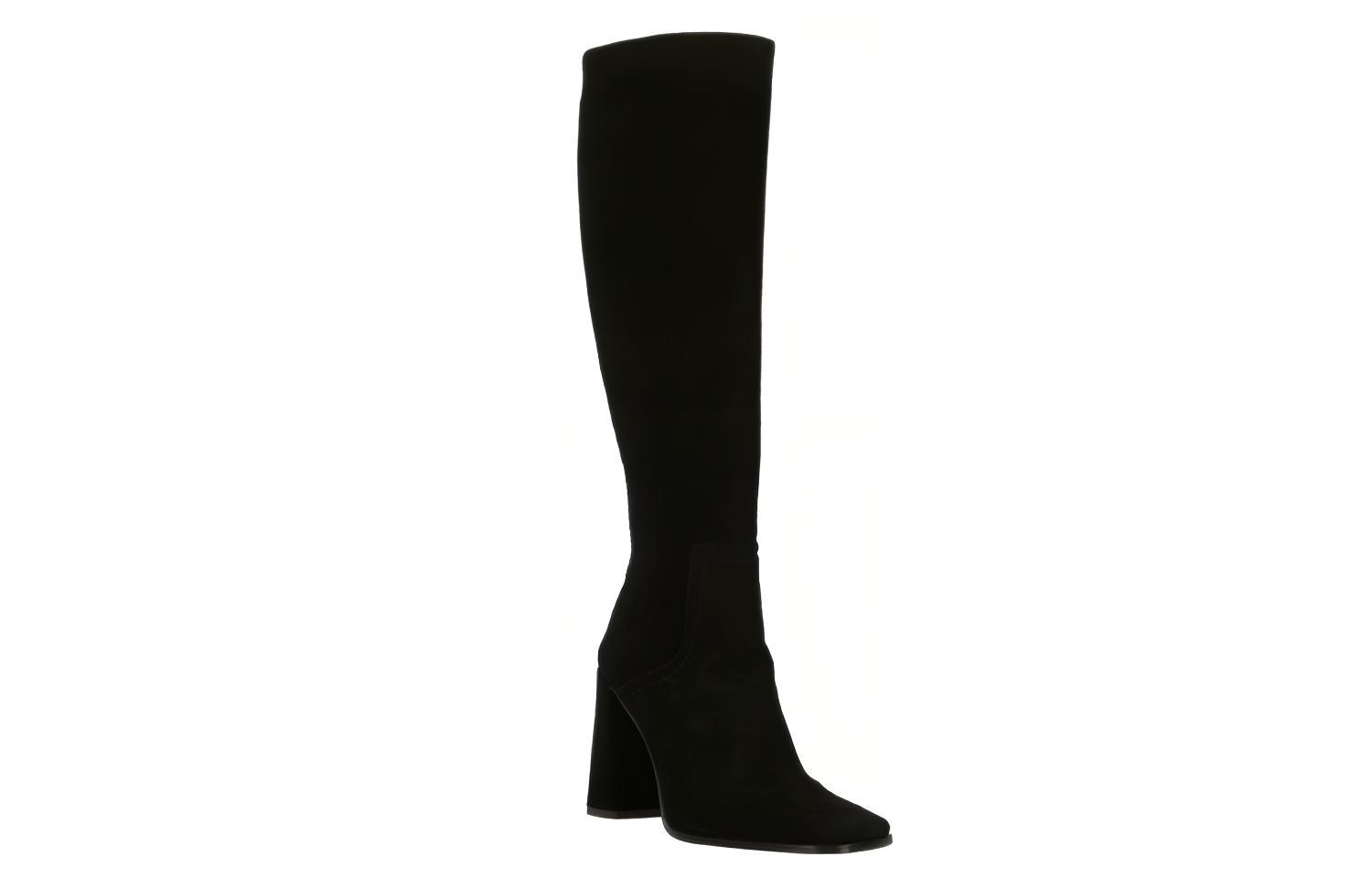 (W) By Far Suede Fashion Slip-On High-Top Boots 'Black' 圖 2