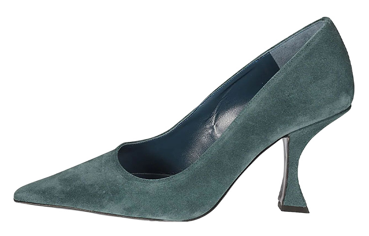 (Women) By Far Suede Fashion Slip-On Stiletto 'Green' 22FWVIVPETUPET