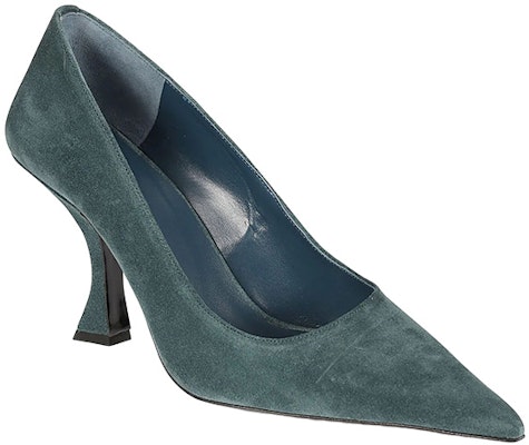 (W) By Far Kasut Suede Slip-On Stiletto 'Hijau' 22FWVIVPETUPET Order (W) By Far Kasut Suede Slip-On Stiletto 'Hijau' 22FWVIVPETUPET