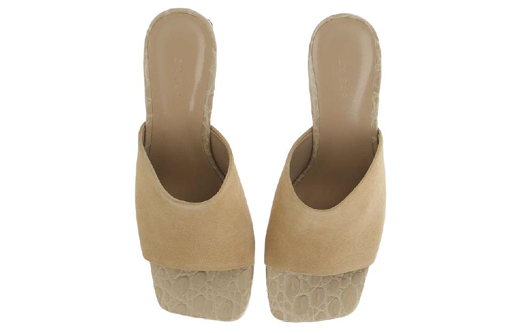 (W) By Far Suede Open-Toe 'Fashion Sandal Beige' 圖 3