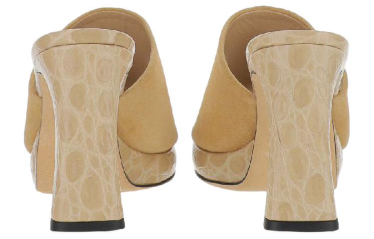 (W) By Far Suede Open-Toe 'Fashion Sandal Beige' 圖 4