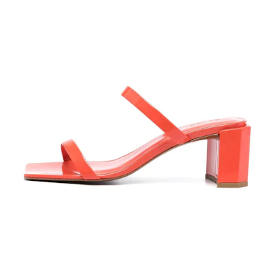 (W) By Far Tanya 'Red Square Toe Slingback'