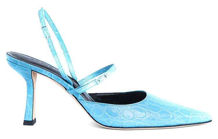(W) By Far Tiffany High Heels 'Circular Crocodile Pattern Ocean Blue' 圖 2