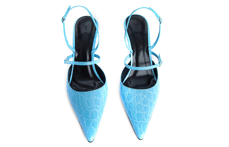 (W) By Far Tiffany High Heels 'Circular Crocodile Pattern Ocean Blue' 圖 4