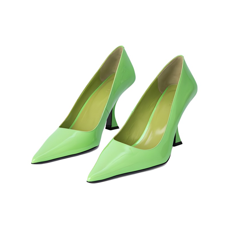 (W) By Far Viva 'Bright Green Pointed-Toe Stiletto' 圖 2