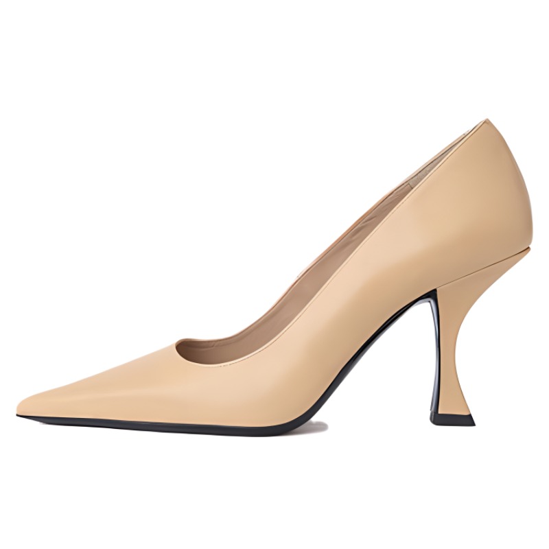 (Women) By Far Viva 'Brown Leather Pointed-Toe Stiletto' 22FWVIVBLP-152742