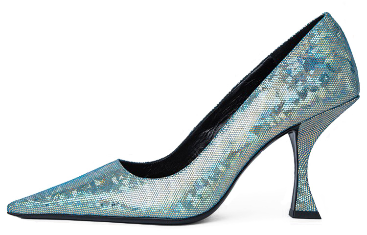 Buy (W) (女性用) バイ ファー ヴィヴァ ハイヒールシューズ 'ホログラフィックブルー' 21PFVIVPDIBHOLO 21PFVIVPDIBHOLO