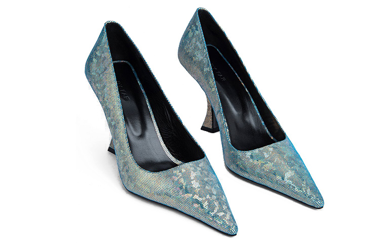 (W) By Far Viva High-Heeled Shoes 'Holographic Blue' 圖 2