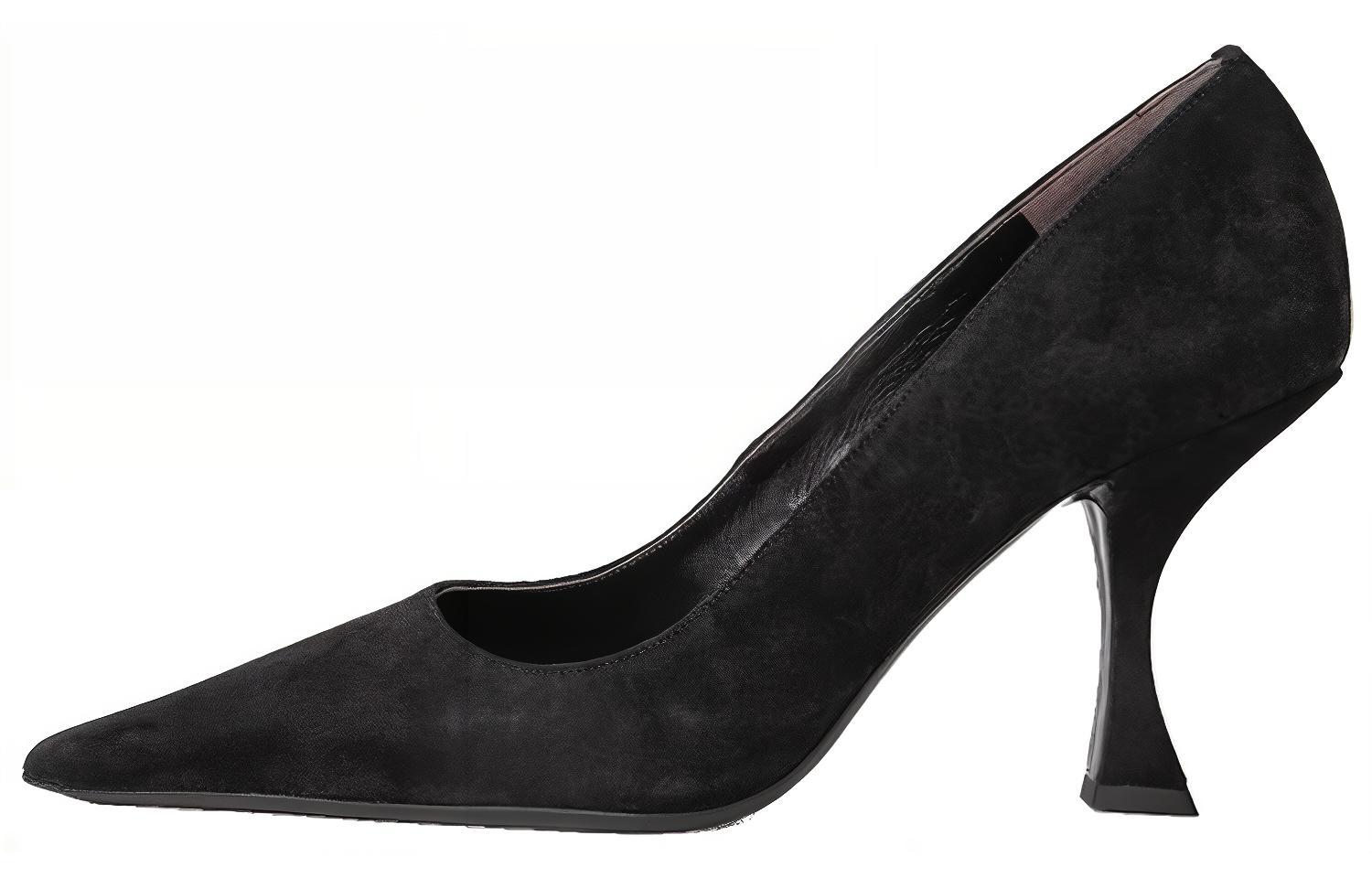 (Women) By Far Viva High Heels 'Black Suede Pointed Toe' 22PFVIVBLU