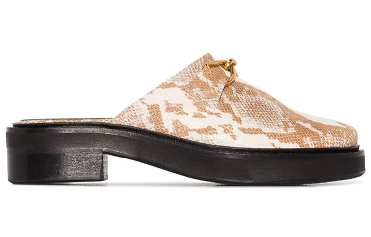 (W) By Far Walker 45mm 'Beige Snake Print Mule' 圖 2