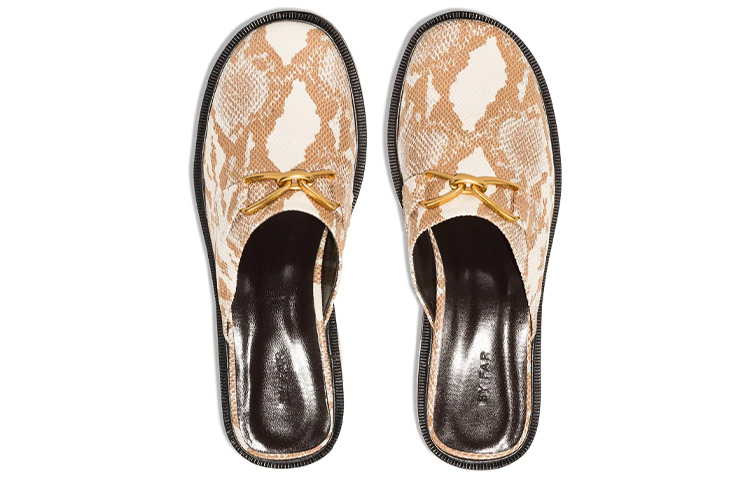 (W) By Far Walker 45mm 'Beige Snake Print Mule' 圖 3
