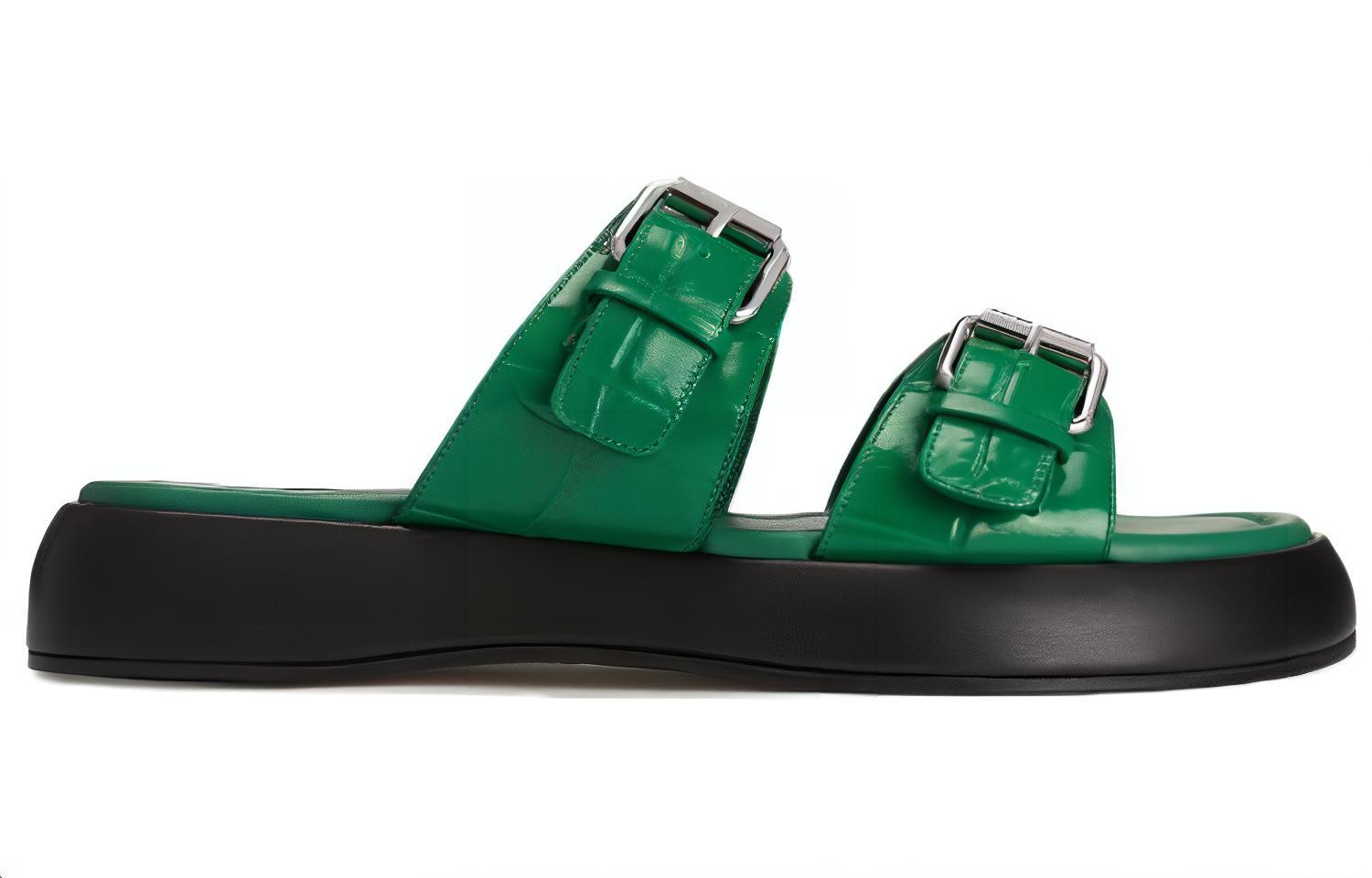 (W) By Far Wyatt 'Green Buckle Slide' 圖 2