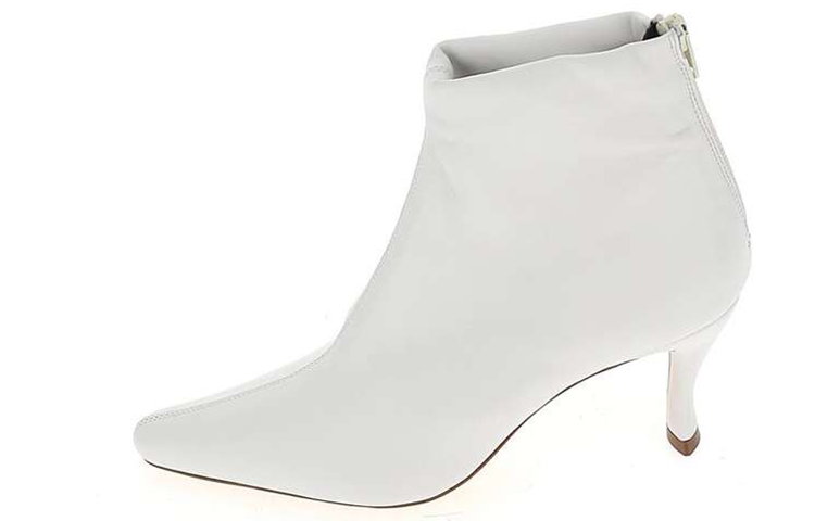 (Women) By Far Zip Leather Boots 'White Fashion Casual' 20CRSTVBWHVWH