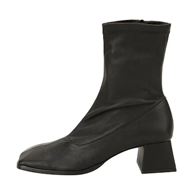 (W) By Far Zip Square Toe Ankle Boots 'Black'