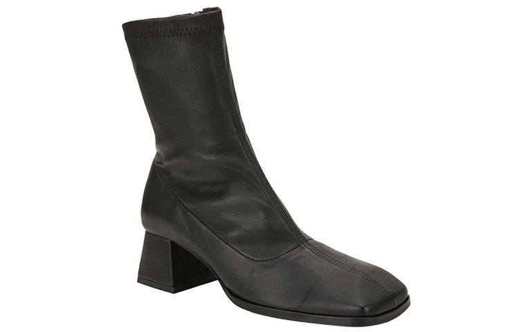 (W) By Far Zip Square Toe Ankle Boots 'Black' 圖 2