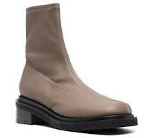 Order (Women) By Far Zippered Leather Ankle Boots 'Cozy Warm Gray' 21PFKAHBMUDV