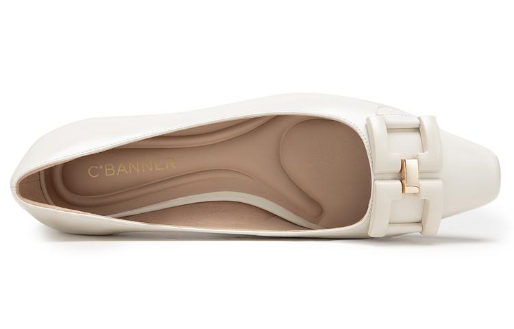 Shop 千百度C°BANNER 小羊皮貓跟淺口通勤高跟鞋 3cm 女款