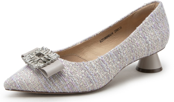 (Women) C°BANNER 'Tweed Pointed-Toe Block Heel Pumps' A23106048 Details for (Women) C°BANNER 'Tweed Pointed-Toe Block Heel Pumps' A23106048