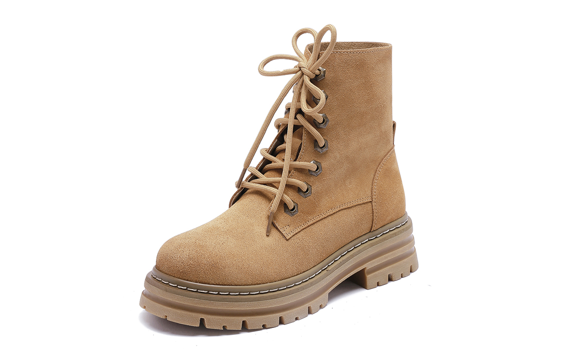 Order 千百度C°BANNER 二層牛皮 時尚舒適 短筒 馬丁靴 女款 黃色