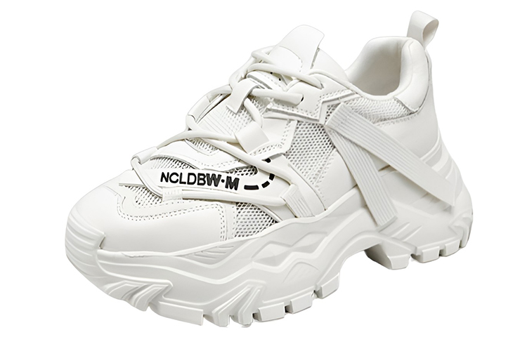 (W) C°BANNER Air Mesh Breathable Chunky Sneakers 'Beige' 圖 2